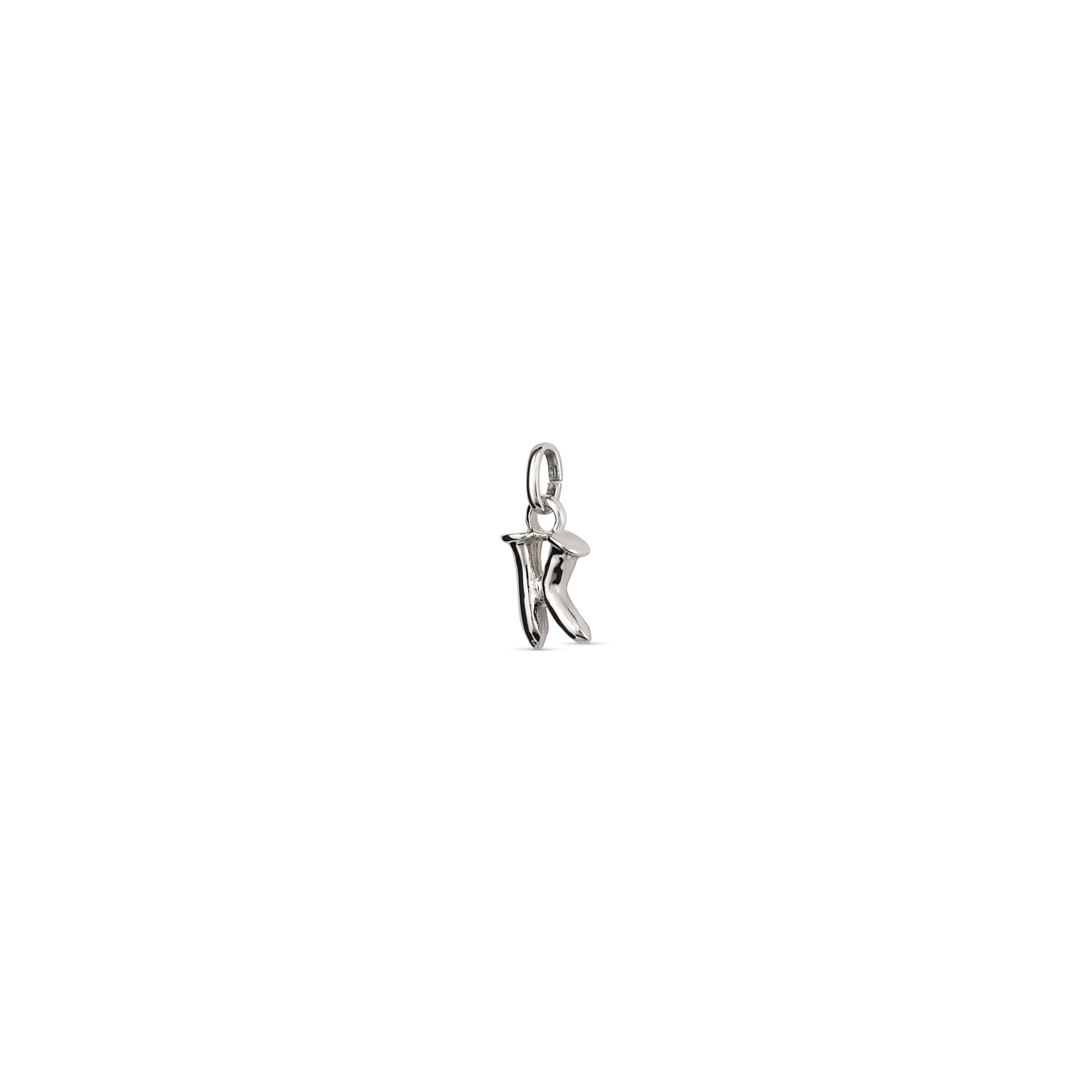 Charm lettera K piccola in argento Sterling, Argent, large image number null